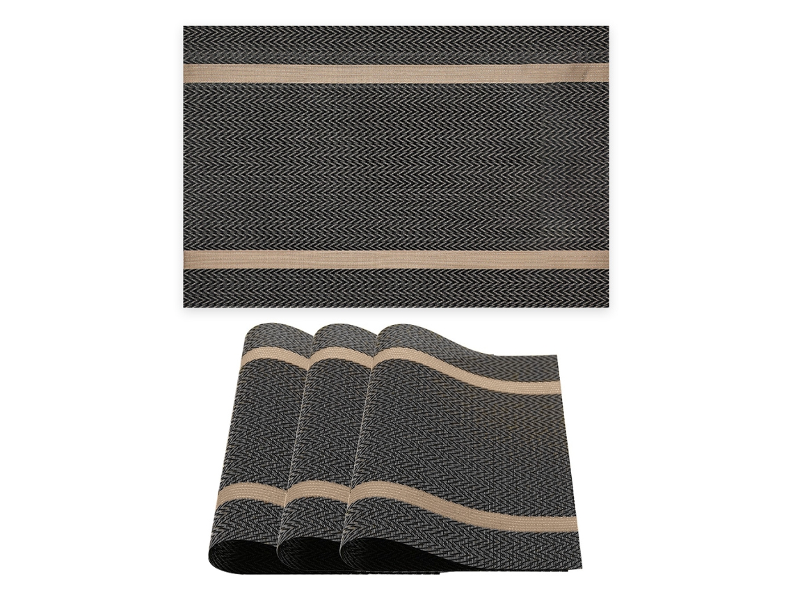 Juego de 4 alfombras lavables antideslizantes para cocina y comedor, PVC TRUYUETY