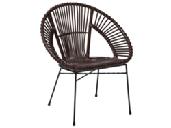 Cadeira em rattan com estilo sofisticado BELIANI Sarita de Rattan/vime Castanho 70x48x80