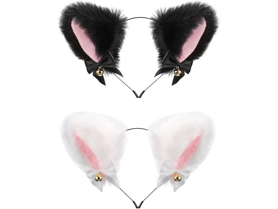 2026-diadema De Orejas De Gato Con Cascabeles Para Cosplay Deco Diario Fiesta 2 Piezas Mujer Niña