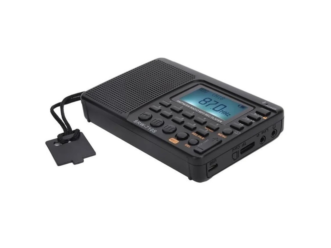 Mini radio portátil multifuncional BESTVITE FM/AM/SW con grabadora