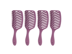 4 cepillos desenredantes de masaje para cabello mojado, de uso diario en salones de belleza.