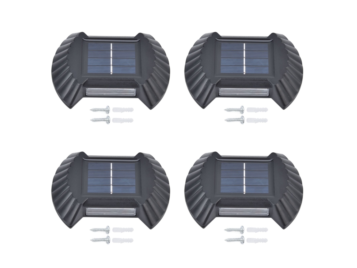 2026-4 Sets Luz Solar De Pared Impermeable Led Multifuncional Para Patio Jardín Exterior Calle Luz Blanca