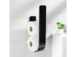 Soporte Autoadhesivo Negro Para 3 Rollos De Papel Higiénico (sin Perforación) – Recambio
