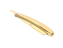Navaja Recta Manual De Acero Inoxidable Bañado En Oro Para Hombres (sin Hoja)