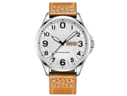 Reloj Hombre De Cuero Pu Impermeable Con Doble Calendario Reloj De Pulsera De Moda Casual