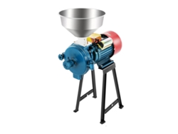 Molinillo eléctrico de granos, construcción duradera, grosor de molienda ajustable, azul.
