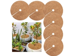 6 Discos De Acolchado Biodegradables Para Plantas En Maceta, Estera De Coco Para Protección Invernal, 20 Cm