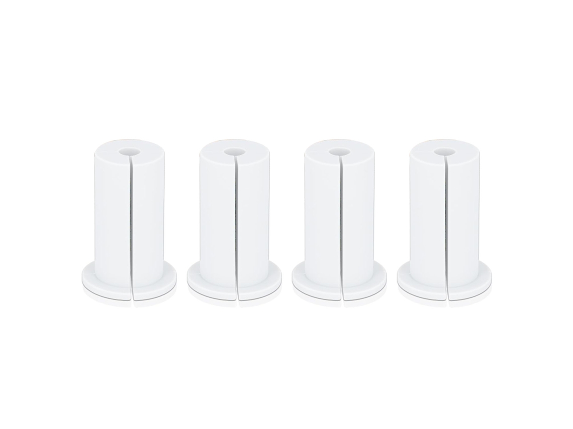 4 Tomas Pasacables Ethernet De 1 Pulgada Con Montaje En Pared De Goma, Color Blanco, Para Uso Doméstico Y Exterior.