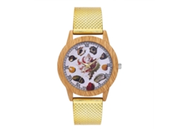 Reloj De Cuarzo Unisex De Moda Para Hombre Y Mujer Con Correa De Silicona (dorado)