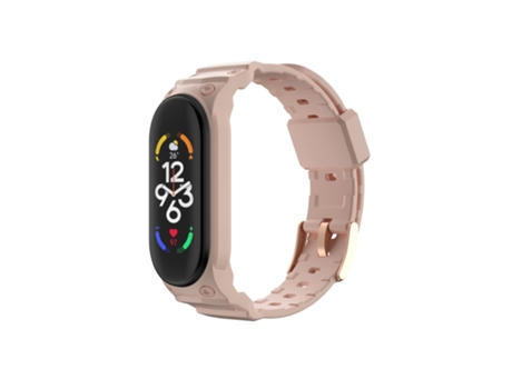 Correa de reloj inteligente para Xiaomi Mi Band 7/6/5 Correa de reloj de TPU incorporada (rosa)