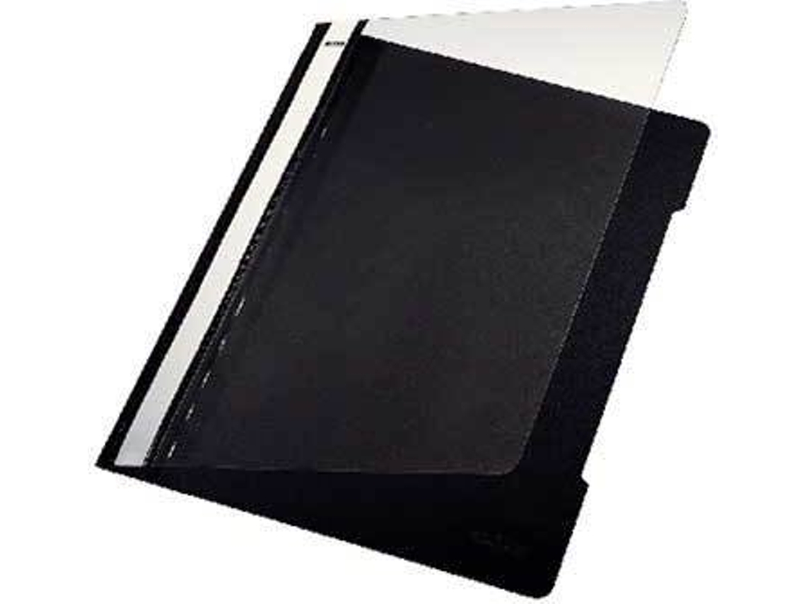Clasificador LEITZ Tapa Transparente Negro (25 un - Plástico)
