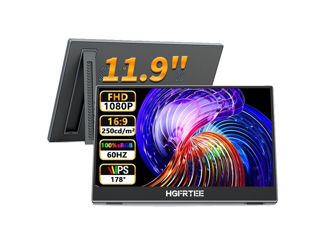 Monitor portátil, resolución 1920x1080, conectividad USB CE HDMI, B119 SZF06R8 OEM