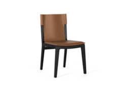 Conjunto de 4 Sillas Tapizadas en Piel Sintética y Patas Negras 82X46X55 GINER Y COLOMER