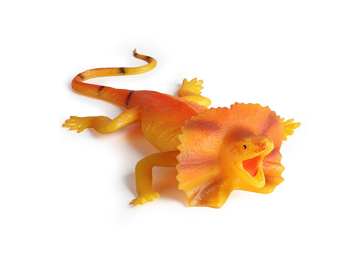 Figura De Lagarto Amarillo De Goma Tpr Realista Juguete Antiestrés Simulación Animal Para Niños Bromas