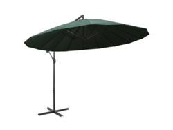 Sombrilla colgante de aluminio verde de 3 m Wsd204674 Lovely Home