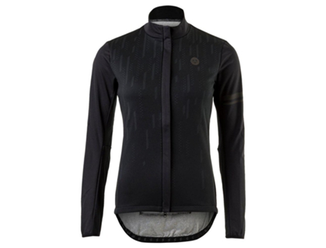 Abrigo para Mujer AGU Storm Breaker Winter Thermo Essential Negro para Ciclismo (XL)