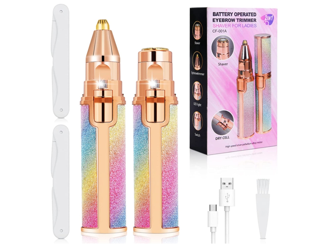 YIZHOOD Dlp635 Depiladora facial blanca 2 en 1