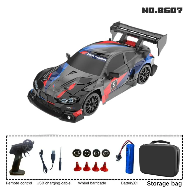 (8607s B) Coche De Derrape A Control Remoto Mustang 4wd, Escala 1:24