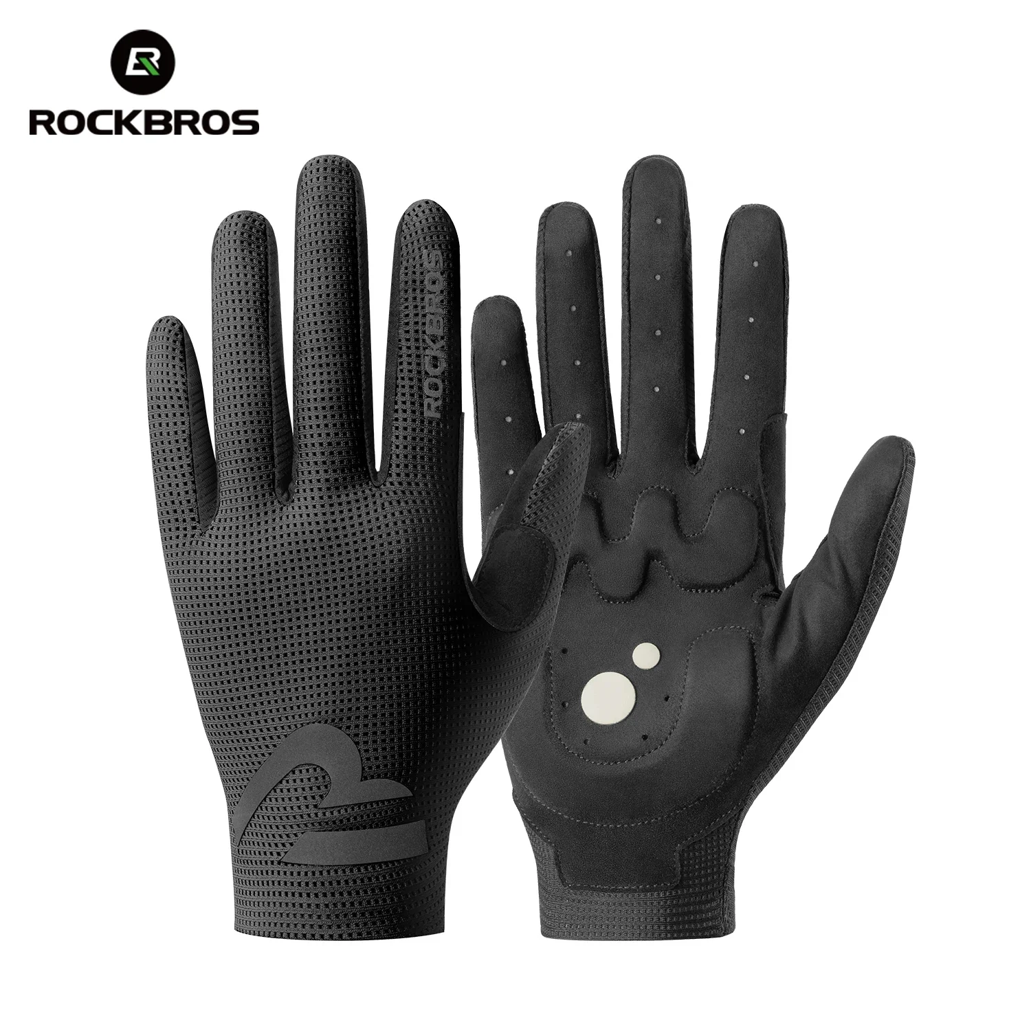 Guantes De Ciclismo De Dedos Completos (negros, Talla S), Ligeros Y Transpirables, Antideslizantes, Con Absorción De Impactos Y Acolchado Sbr.