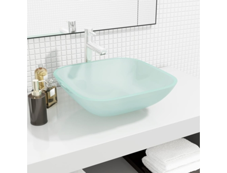 Lavabo VIDAxL de Vidrio Esmerilado 42x42x14 cm