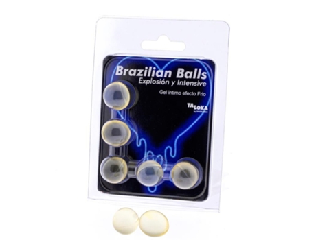 Estimulador DIVERTY SEX&GT;TALOKA 5 Bolas Brasileñas Frio Y Efecto Vibración Gel Emocionante