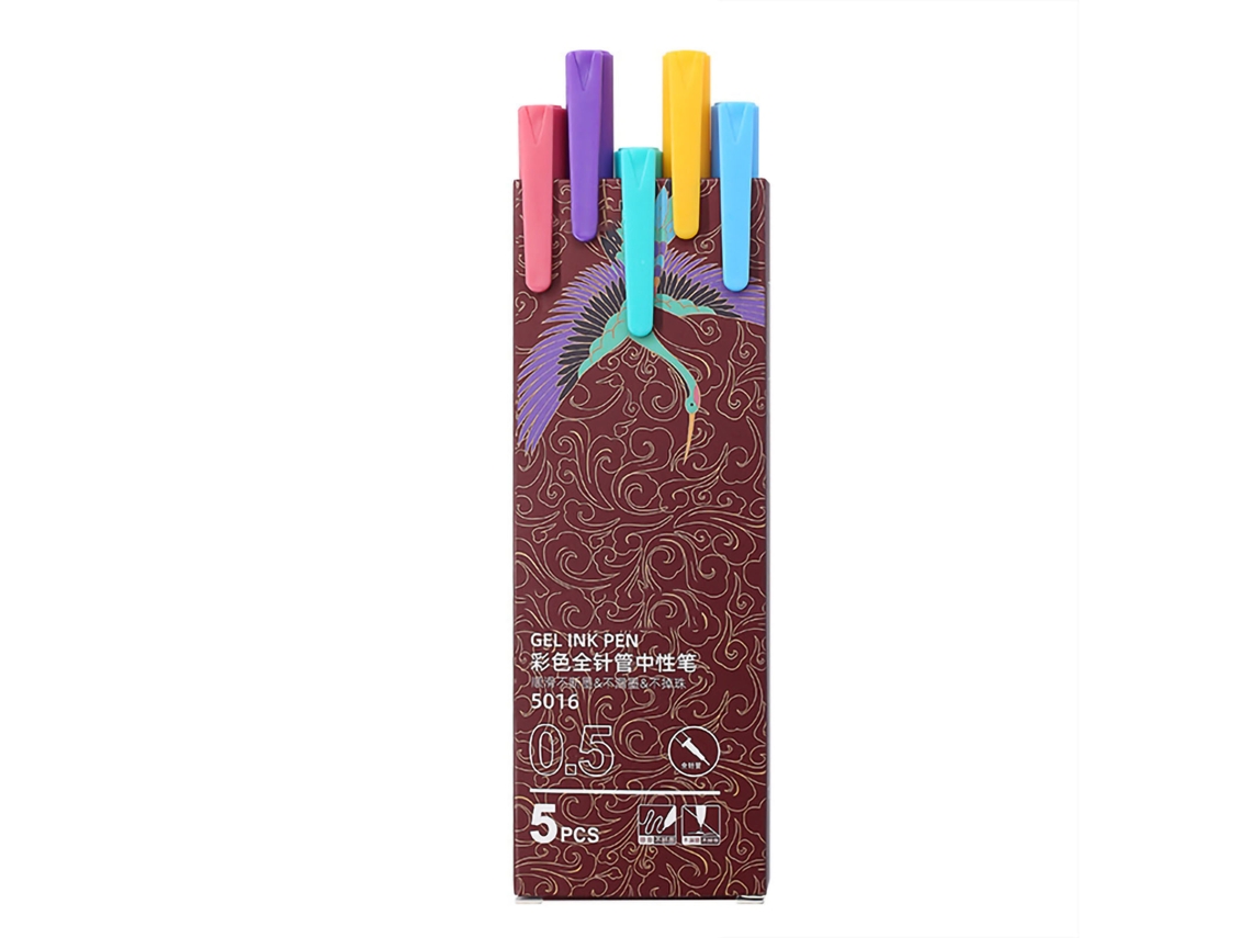 Bolígrafo De Gel Morandi Color System, 5 Unidades, Cuerpo De Abs Mate, Recambio Intercambiable 5016