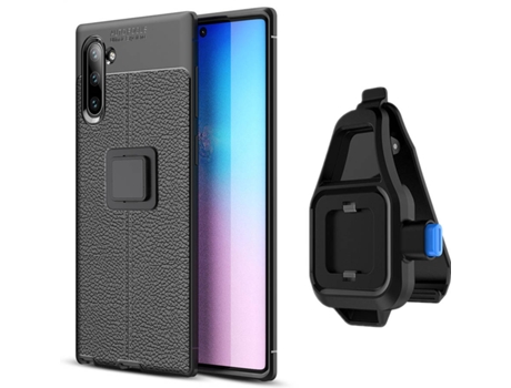 Funda Samsung Note 10 Rugged Leather con Soporte de Cintura Negro