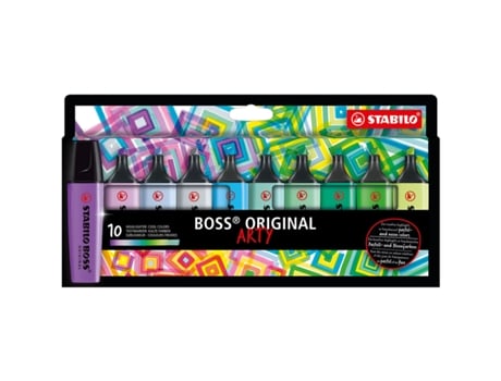 Set de Marcadores Fluorescentes STABILO Boss Original Arty 10 Piezas Multicolor