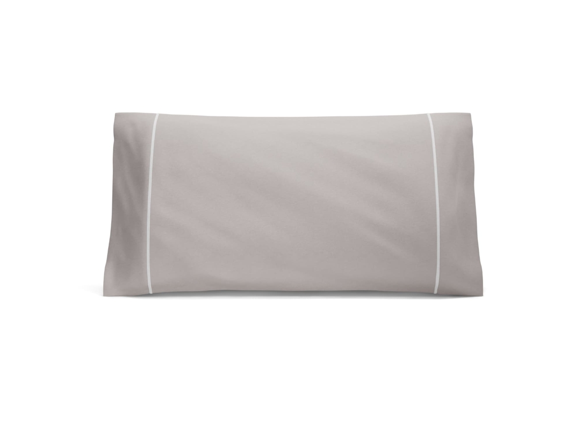 Funda de Almohada 150 cm. Nalui  100% Algodón 180 Hilos, Suave, Fresca, Transpirable, Lavable a 30ºC Gris