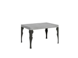 Mesa extensible Paxon 140/224x80cm Hormigón con patas antracita Itamoby