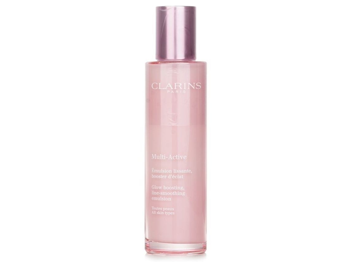 Emulsión iluminadora Multi Active Glow Boosting Line Smoothing para todo tipo de piel, 100 ml/3,4 oz, Clarins
