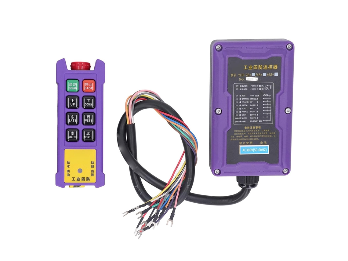 Controlador Inalámbrico Para Grúas Con Indicador Led Para Bombas Y Generadores, Resistente Al Agua (ip67), 8 Botones.