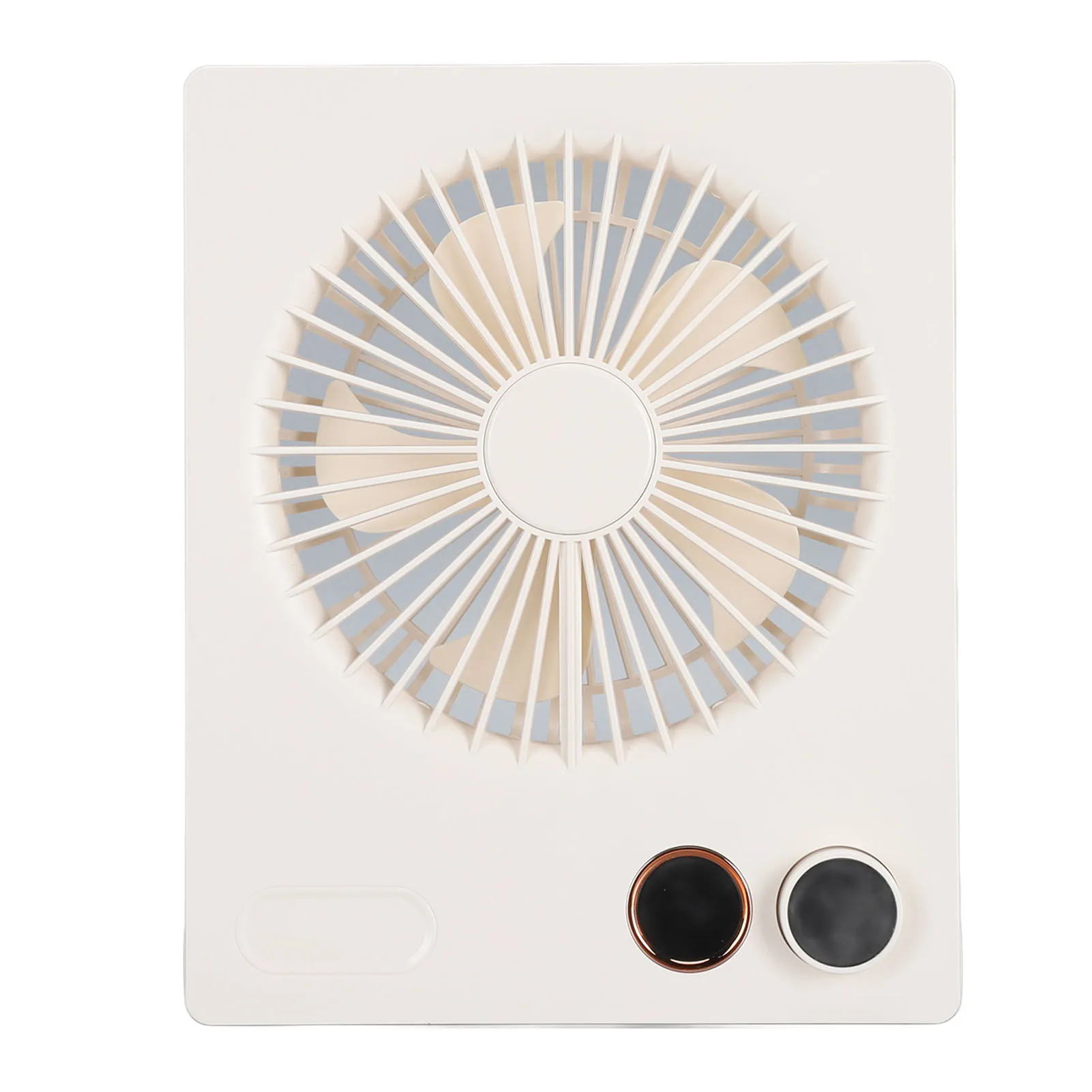 Ventilador De Escritorio Portátil Ultradelgado (marrón Claro) - Ventilador De Pie Plano Con Alimentación Por Batería
