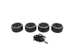 Llanta Beadlock De Fibra De Carbono De 1,9 Pulgadas Para Coche Rc Crawler 1/10 Scx10 Rr10, Color Gris, 4 Unidades.