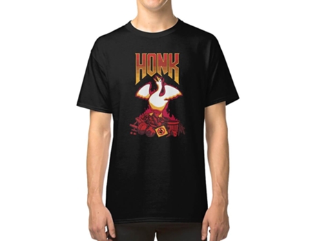 Camiseta ROCKINSTONE Untitled Goose Game Funny Doom Game Algodón para Hombre (XL)