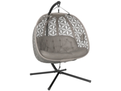 Silla colgante plegable para 2 personas con portavasos