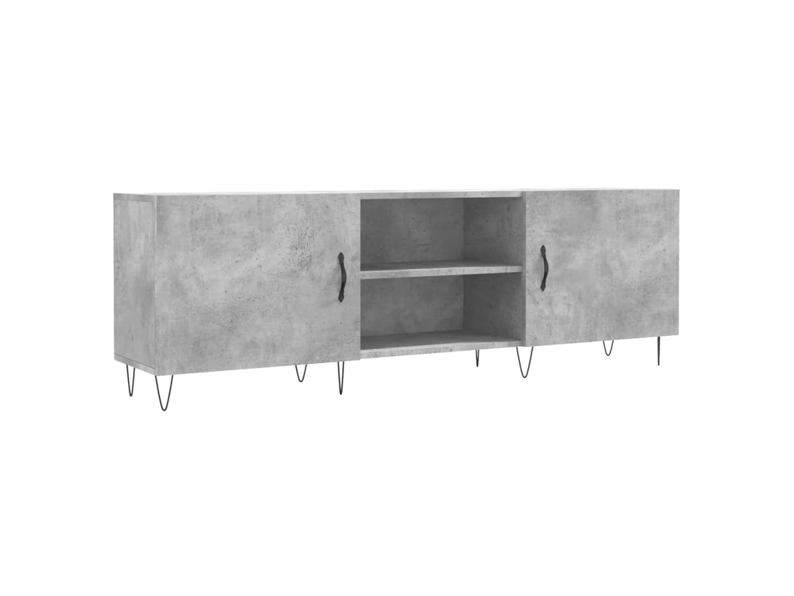 Mueble de TV de madera gris cemento de MAISON EXCLUSIVE (150x30x50 cm)