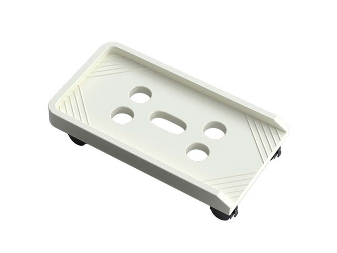 Base Móvil Para Torre De Pc Con Ruedas Y Orificios De Disipación De Calor, Diseño Robusto Y Freno De Bloqueo.