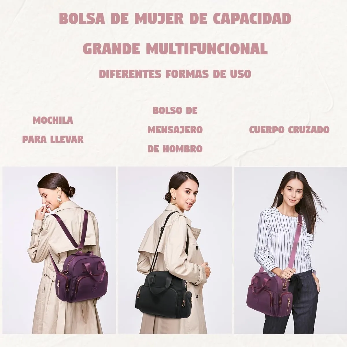 Solo Hombro Mochila De Un Tirante Cruzado Mochila Informal De Un