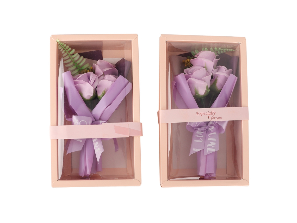 2 Rosas de Jabón Artificiales para Decoración de Regalo