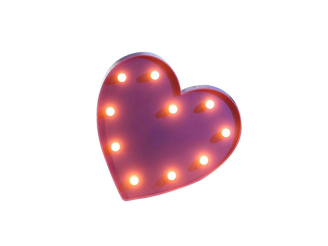 Luz nocturna romántica en forma de corazón, rosa, Rosewell