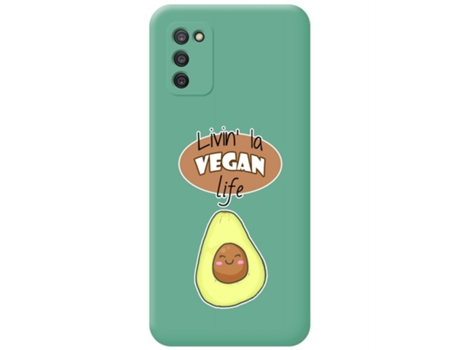 Carcasa Samsung Galaxy A03s TUMUNDOSMARTPHONE Silicona Líquida Dibujos Verde