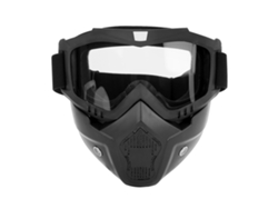 Máscara Antiniebla Seguridad Cara Completa Con Protección Ocular Para Ciclismo Al Aire Libre Negro Y Transparente