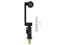 Grifo de baño de acero inoxidable negro con rotación de gran angular