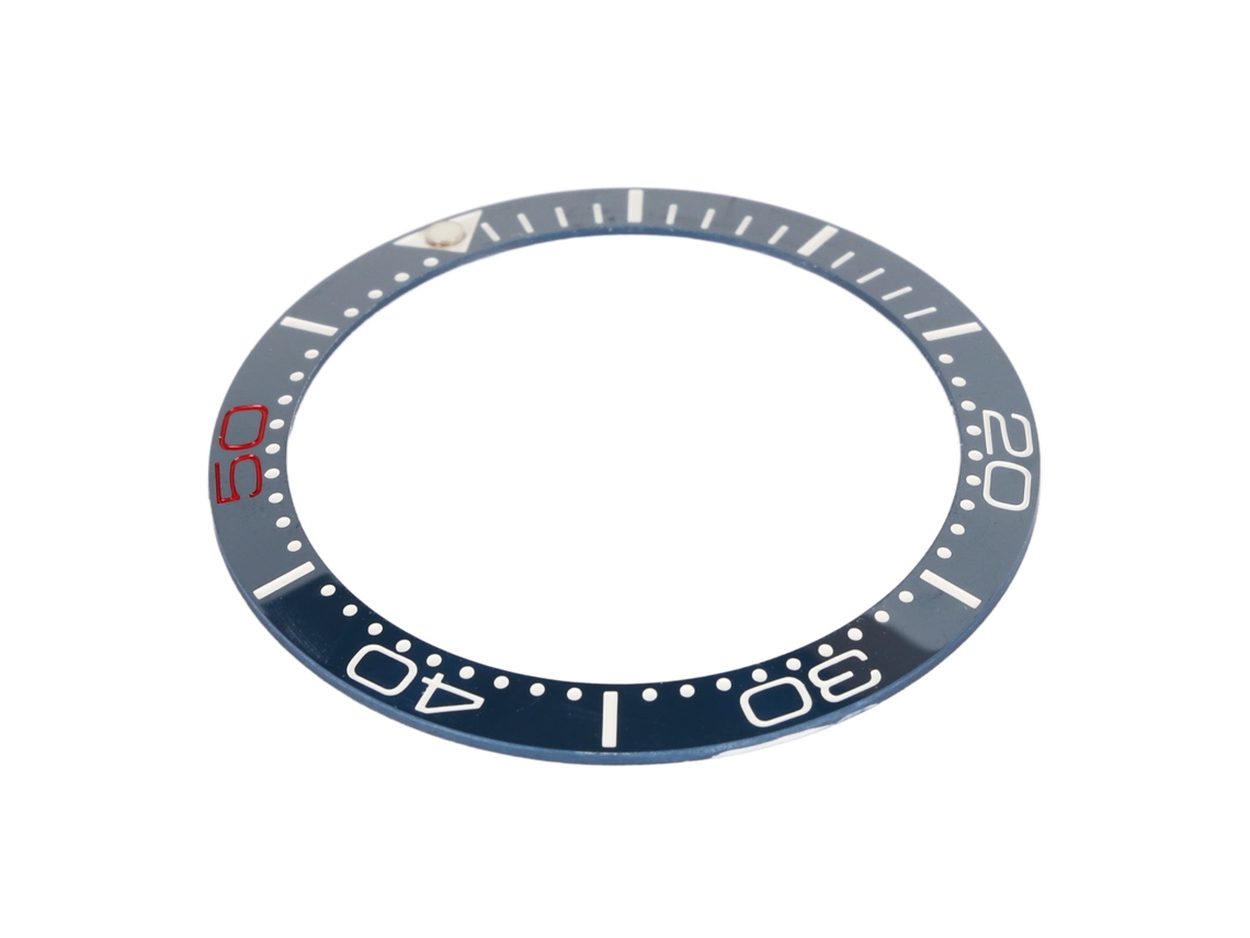 Anillo De Bisel De Reloj De Cerámica De 38 Mm Con Inserto Azul Y Rojo