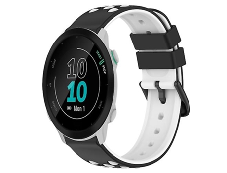 Correa Smartwatch Para Garmin Forerunner 55 20Mm Negro-Blanco VENISYMLIS