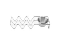 Soporte para tacos con taza para salsa, soporte para conchas de taco de acero inoxidable, cada uno para 3 tacos TRUYUETY