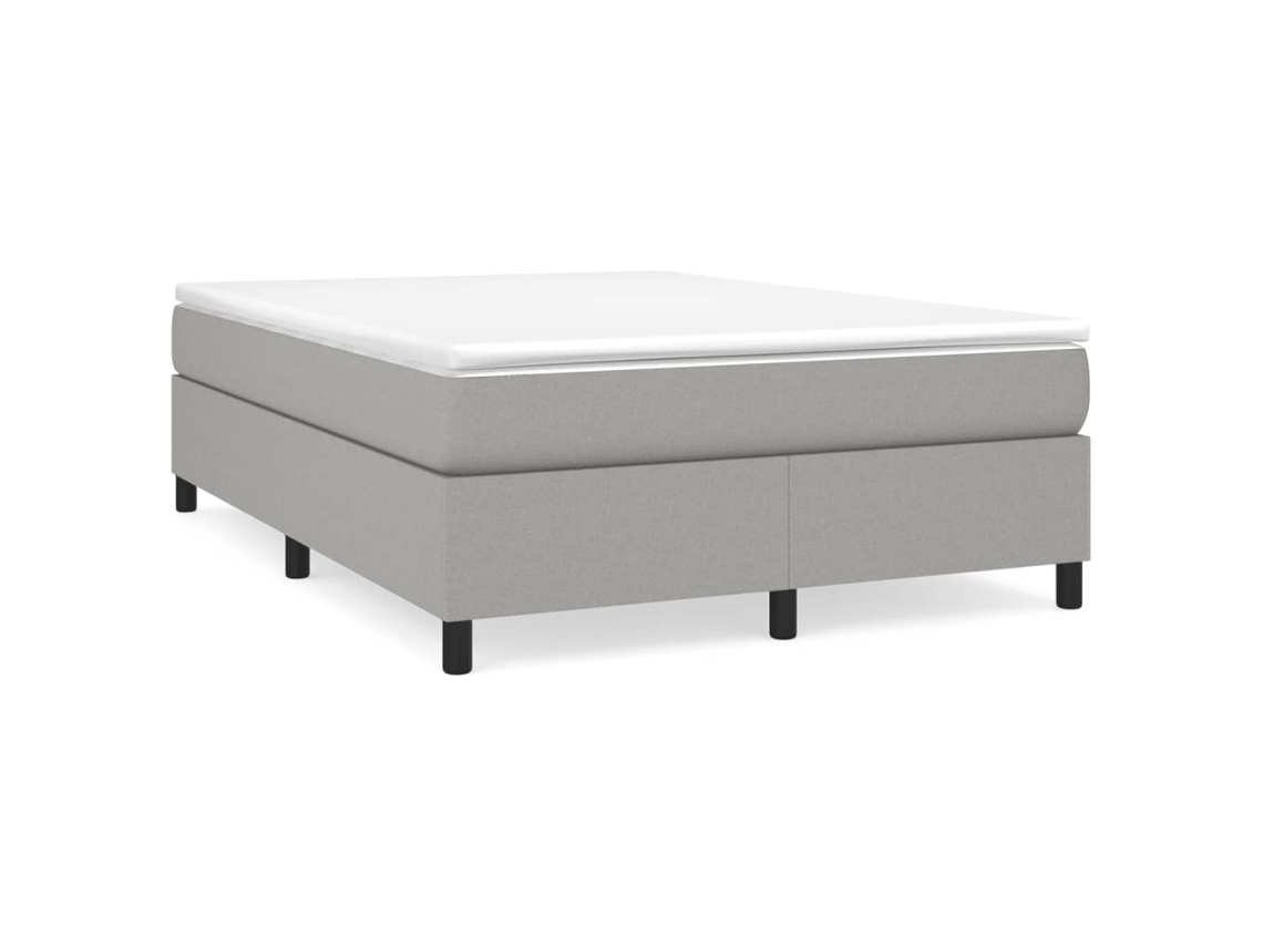 Maison Exclusive - Estructura De Cama Con Somier Tela Gris Claro 140x200 Cm