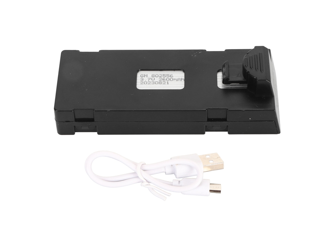 Batería De Litio Para Dron De 3,7 V Y 2600 Mah Para E88, E88pro, E525, E99, E99pro, P1, P5pro, K3, S1, P8 Y S98 (negra).