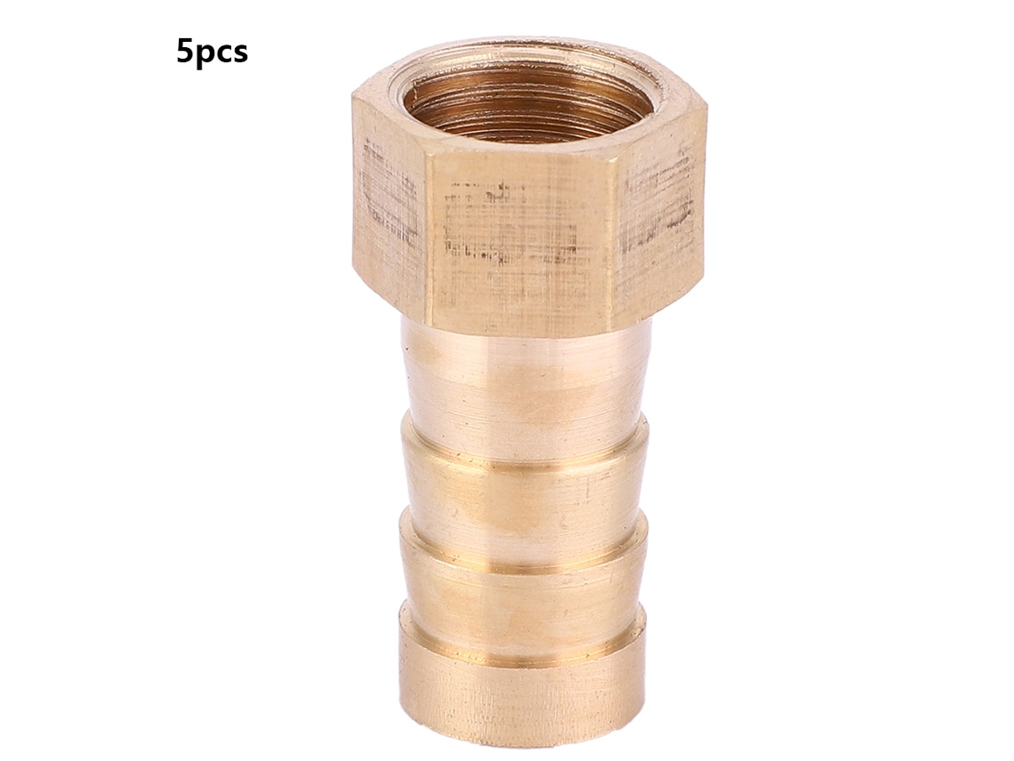 5 Peças Acessório De Mangueira De Latão 12mm Rosto Rosqueado Fêmea Bsp 1/4'' Adaptador De União